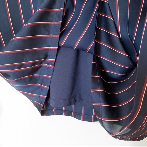 The Limited Satin Pinstripe Navy Tank Midi Dress - Picture 5 of 6